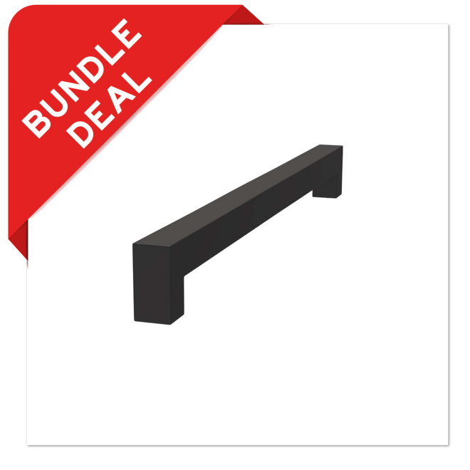 Sluitwerkpakketten met Deurgreep 16x300 Squared Zwart